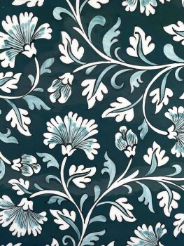 Protocol Gift Green Background Floral Pattern Iznik Ceramic Plate - Çini Evi (1)