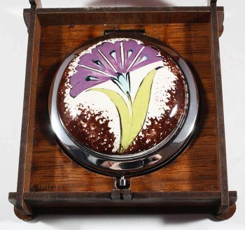 Purple Carnation Makeup Mirror - Çini Evi