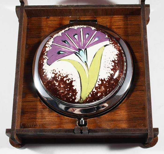 Purple Carnation Makeup Mirror - 1