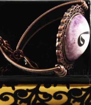 Purple Edge VAV Pottery Bracelet - Çini Evi (1)