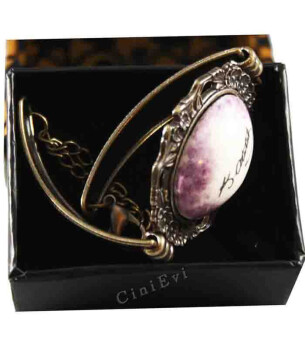 Purple Plated Atatürk Signed Bracelet - Çini Evi (1)