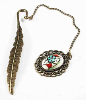 RECEING GERADE TULIP-TOTTERY-Lesezeichen - Çini Evi