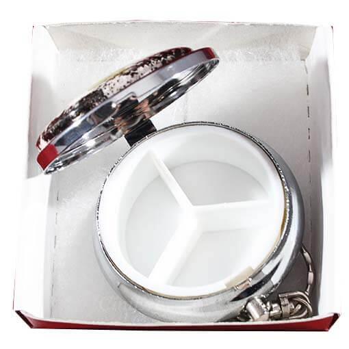 Red Tulips Iznik Pottery Pill Box - 2