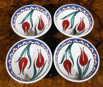Reverse Tulips 4-Piece Bowl Set - Çini Evi (1)