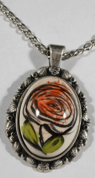 Rose Motif Pendant - Çini Evi