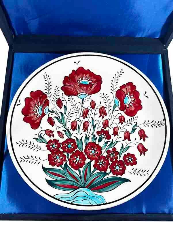 Rose Pattern VIP Iznik Plate 25 cm - 3