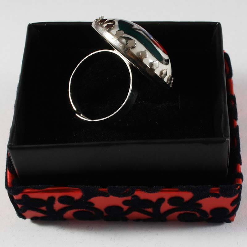 Roter Ring mit einzelner Tulpe - 2