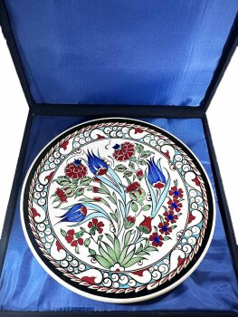 Rüzgarlı Bahçe İznik Çini Tabak - 3