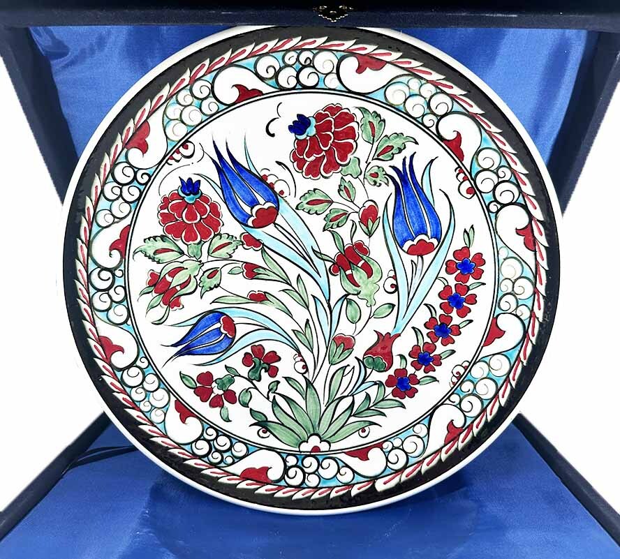 Rüzgarlı Bahçe İznik Çini Tabak - 1