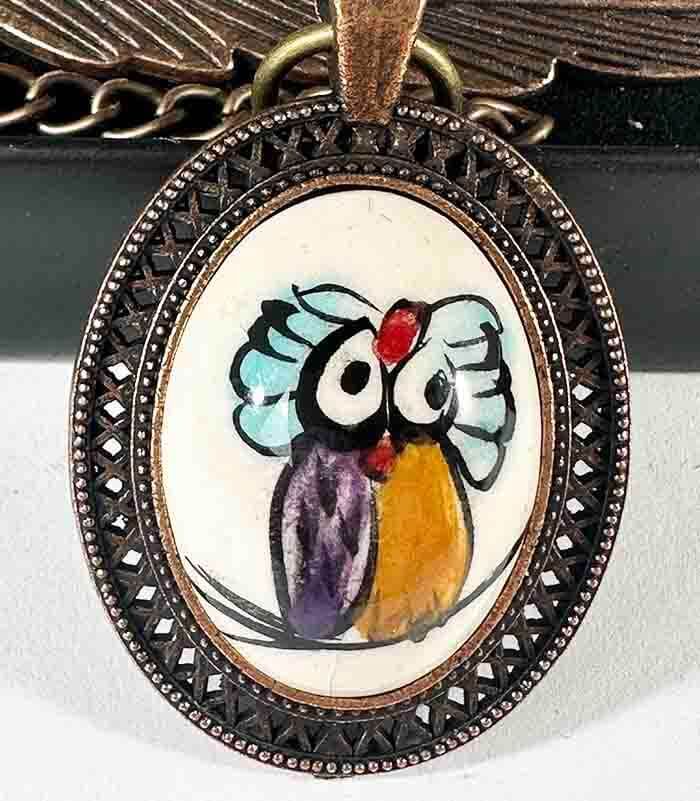 Sagesse et Céramique – Marque-page en céramique d’Iznik motif hibou - 1