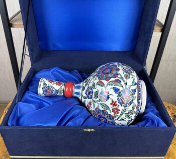 Saray Çiçekleri – İznik Çini Vazo - Çini Evi (1)