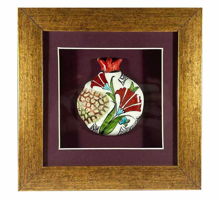 Saray Karanfili – İznik Çinili Nar Plaket - 1