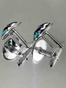 Seewind – Iznik-Manschettenknöpfe mit Kalyon-Motiv - 3