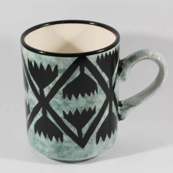Seljuk Pattern Iznik Pottery Mug - Çini Evi