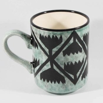 Seljuk Pattern Iznik Pottery Mug - Çini Evi (1)