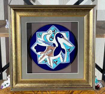 Seljuk Bird Iznik Ceramic Panel - 1