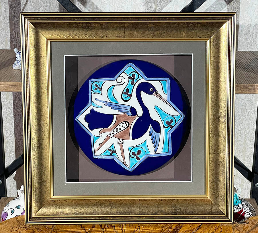 Seljuk Bird Iznik Tile Panel - 1
