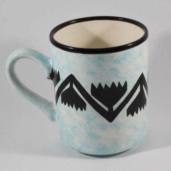 Seljuk Pattern Iznik Pottery Mug - 2