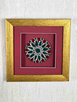 Seljuk Star Motif Iznik Tile Plaque - 5