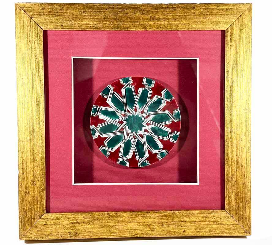 Seljuk Star Motif Iznik Tile Plaque - 1