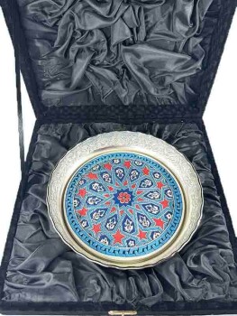 Seljuk Star Patterned Silver Sugar Bowl - Çini Evi (1)