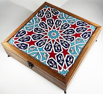 Seljuk Star Wooden Storage Box - Çini Evi