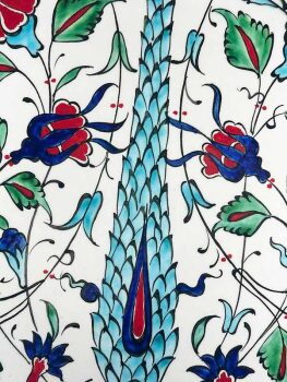 Selvi Bahçesi – İznik Çini Tabak - Çini Evi (1)