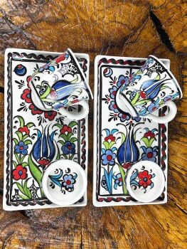 Service à café en céramique d’Iznik – Élégance artisanale pour deux personnes - Çini Evi (1)