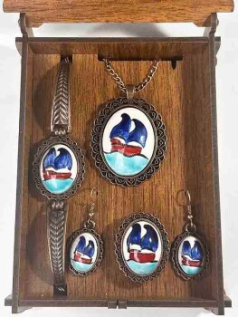 Set de bijoux en céramique d’Iznik motif galion - 2