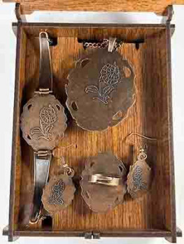 Set de bijoux en céramique d’Iznik Rose de l’amour éternel - 3