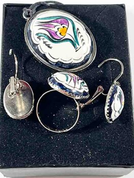 Set de bijoux Single Tulip en céramique d’Iznik - 2