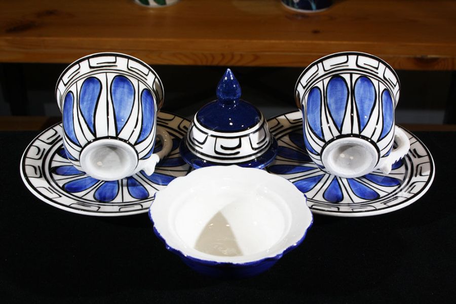 Set de café Iznik motif Millet işi pour 2 personnes - 2