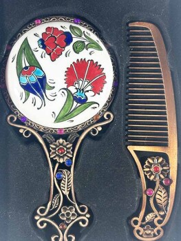 Set miroir en céramique d’Iznik pour cadeau d’anniversaire - 2
