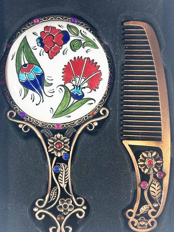 Set miroir en céramique d’Iznik pour cadeau d’anniversaire - 2
