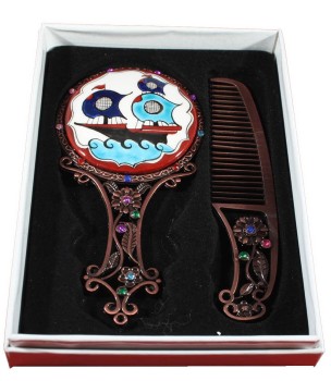 Set miroir avec peigne motif galion - 2