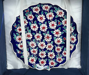 Set vase et plat Iznik à motif arbre de vie - 3