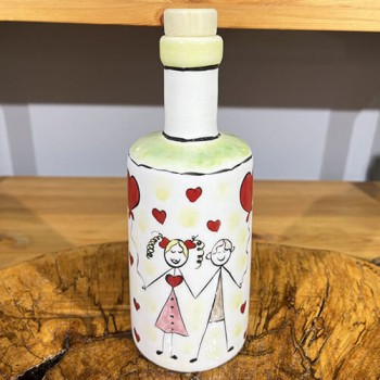 Sevgililer Desenli Yağdanlık - Çini Evi (1)