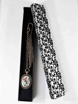 Signet Cadeau pour Membres de Clubs de Lecture – Céramique d’Iznik avec Motifs Haliç et Tulipe - Çini Evi (1)