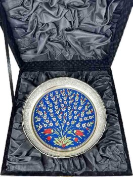 Silberfarbene Zuckerdose mit Lebensbaum-Motiv – Symbol für Fruchtbarkeit, Harmonie und spirituelle Verbindung - Çini Evi (1)