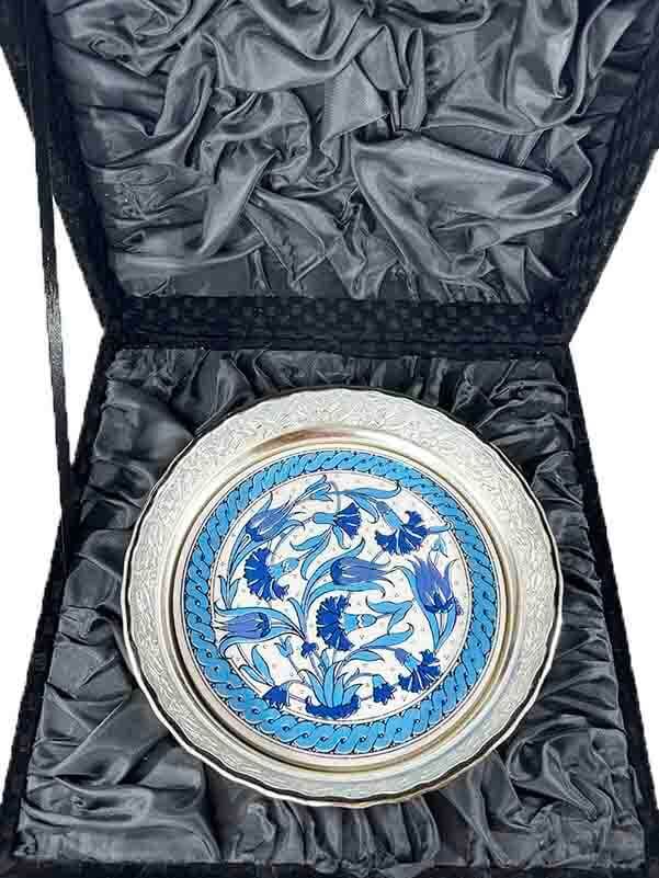 Silberfarbene Zuckerdose mit Tulpen- und Nelkenmotiv – Elegantes Geschenk für offizielle Anlässe - 2