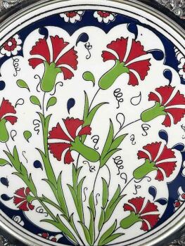 Silver Plate 25 cm Gift for Governor - Çini Evi (1)