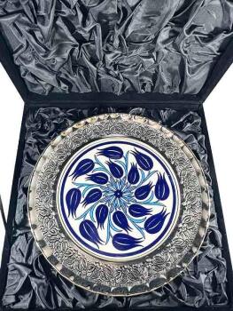 Silver Plate with Anemone Pattern - 3