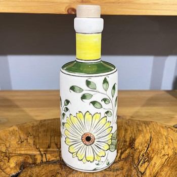 Sonnenblume gemusterte Ölflasche - Çini Evi