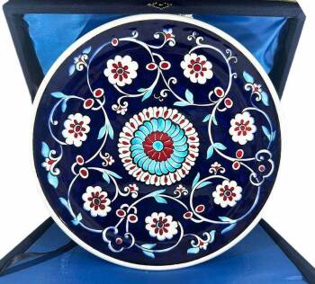 Söz-Nişan-Düğün Hediyesi, 25cm İznik Çini Tabak - Çini Evi