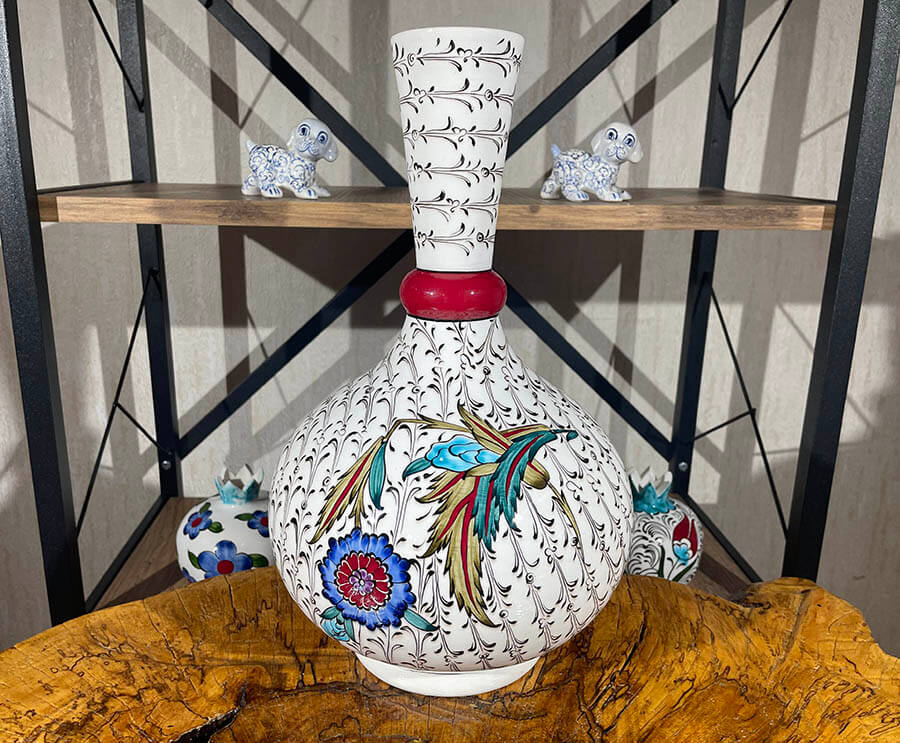 Special Design Collection Iznik Ceramic Vase - 1