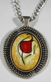 Special Design Tulip Motif Pendant - Çini Evi