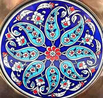 Special Gift Copper Iznik Ceramic Plate - 2