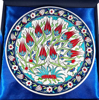 Special Tulip 30cm Iznik Pottery Plate - 3