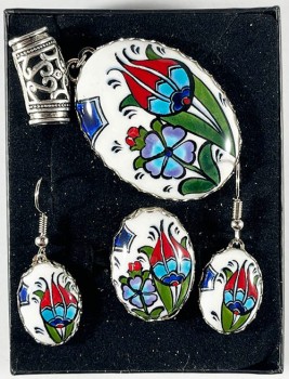 Special tulip pottery jewelry set - 1