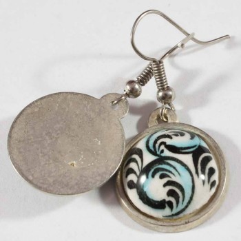 Spring Motif Iznik Ceramic Earrings - Çini Evi (1)